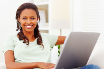 Woman checking autopay reminders