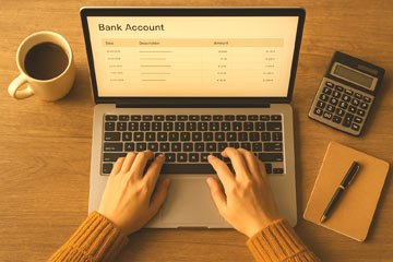 LifeLedger Pro Home dashboard interface showing bill tracking, bank balance adjustment, transaction downloads, fraud alerts, Social Security calculator, survivor guidance, and task management tools