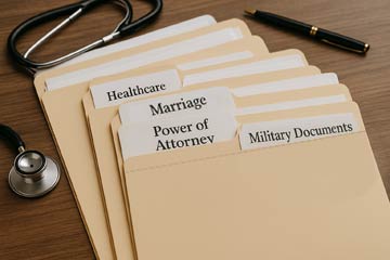 Medical and legal documents organized