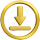 Gold download icon