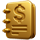 Gold ledger icon