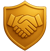 Gold phonebook icon symbolizing trusted local contacts